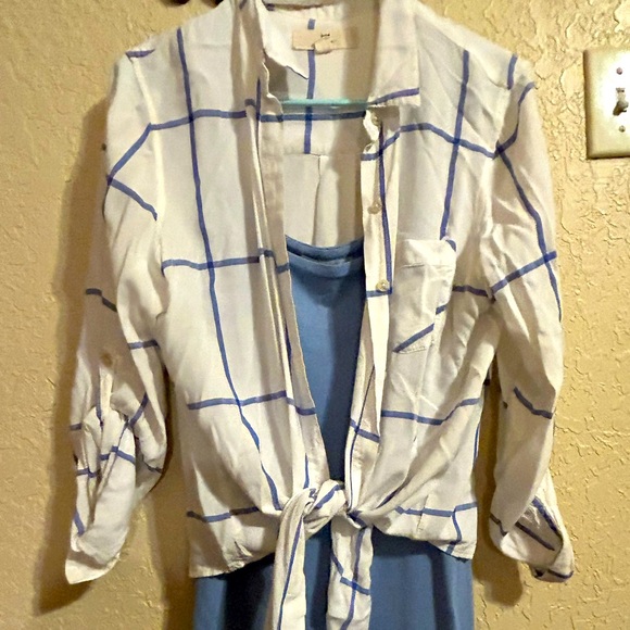 Love Tree Dresses & Skirts - Love tree dress with white/blue bonus shirt